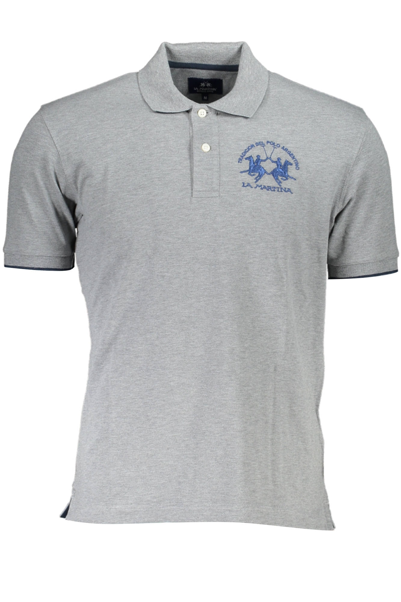 LA MARTINA HERREN-KURZARM-POLO GRAU